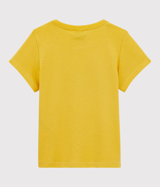 T-shirt met korte mouwen in katoen voor meisjes geel ORGE