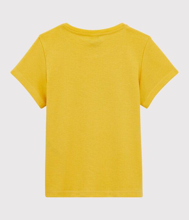 T-shirt met korte mouwen in katoen voor meisjes geel