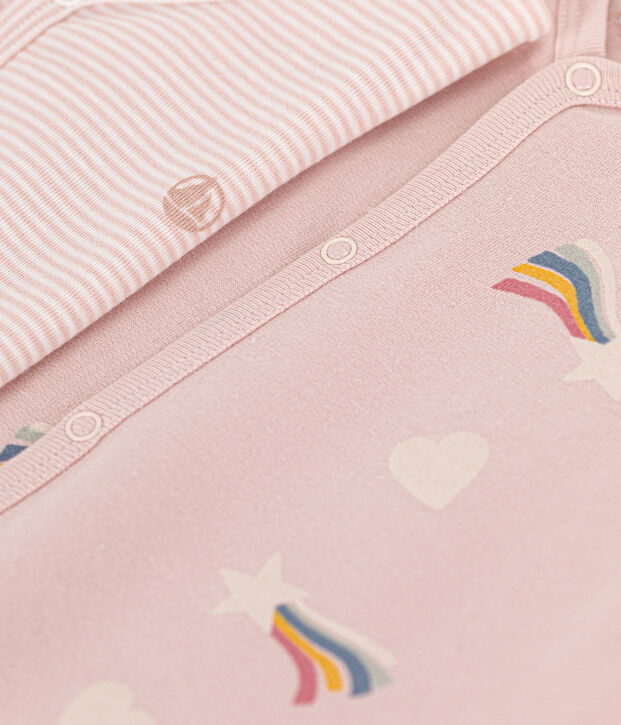 Lot de 2 pyjamas b&eacute;b&eacute; en coton multicouleur