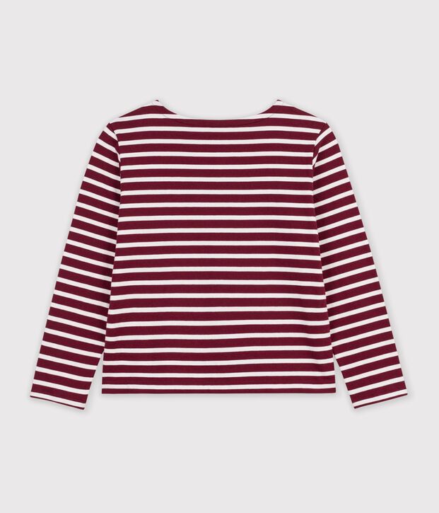 Marini&egrave;re femme en coton rouge/blanc