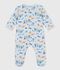 Katoenen babypyjama met lichtgevende marieneprint blauw/multicouleur