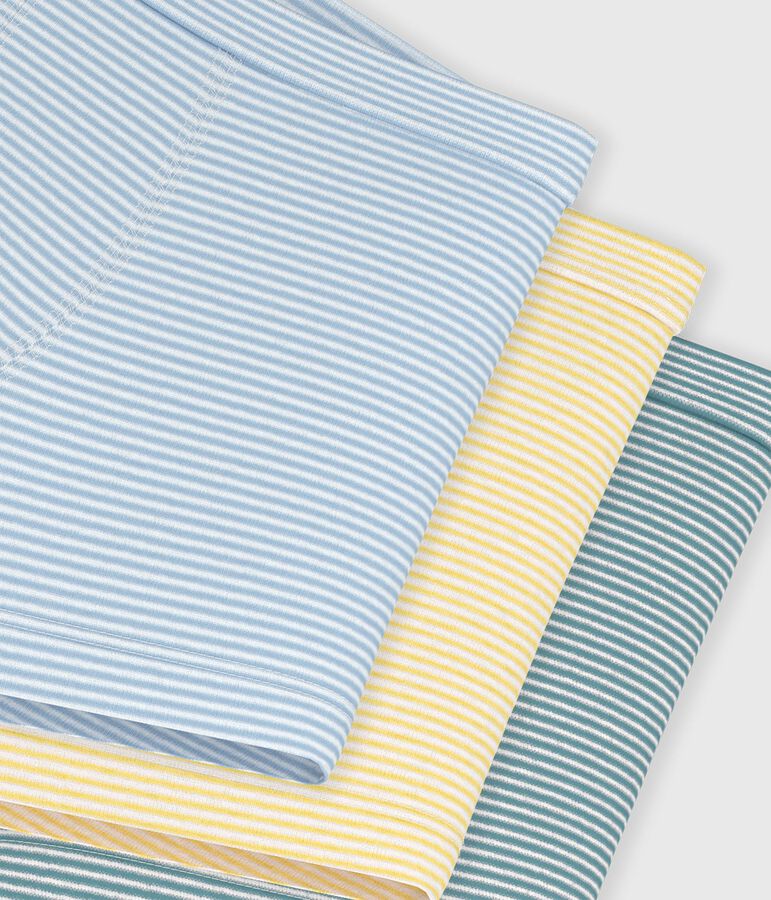Lot de boxers enfant en coton &agrave; ceinture collet&eacute;e &agrave; rayures variante 1