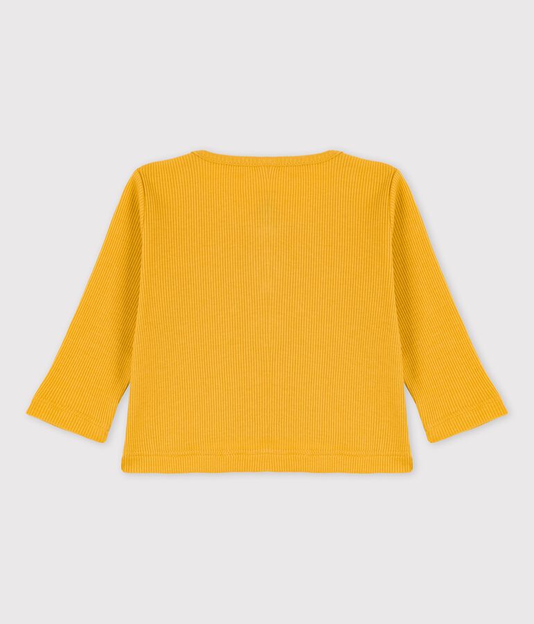 Cardigan en coton et lyocell b&eacute;b&eacute; jaune