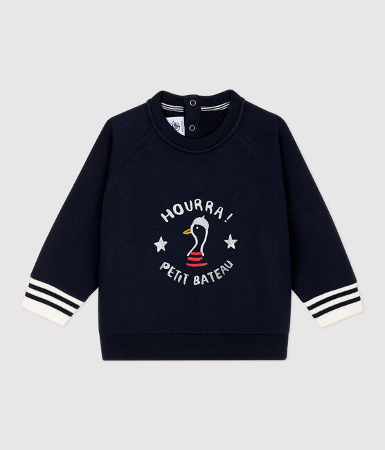 Sweatshirt van molton baby. blauw SMOKING
