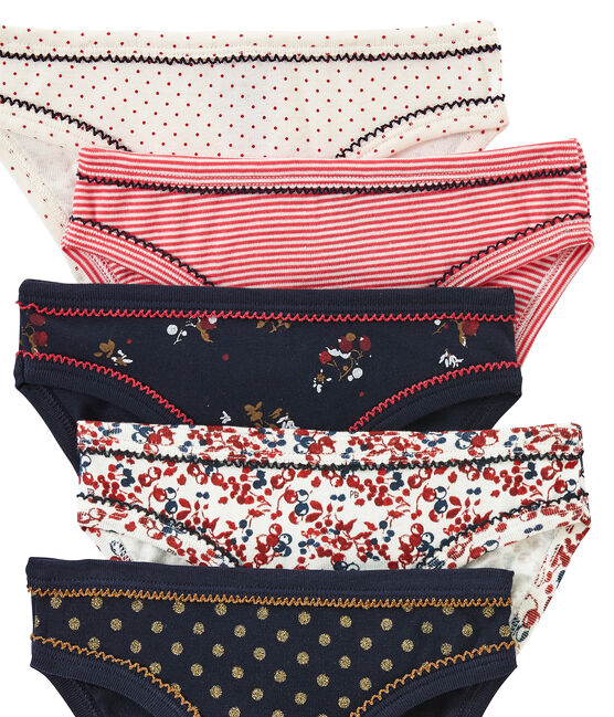 Set van 5 meisjesslips variante 1