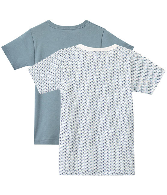 Set van 2 jongens-T-shirts met korte mouwen wit LOT