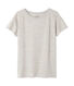 Oversized dames-T-shirt in ultradunne, gemêleerde tubicstof