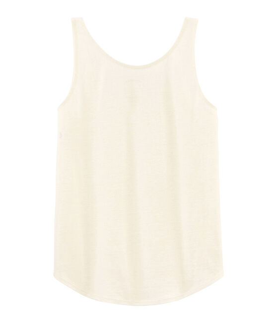 Débardeur femme en lin blanc MARSHMALLOW