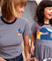 L'ICONIQUE T-shirt Water Family x Petit Bateau blauw MEDIEVAL/wit MARSHMALLOW