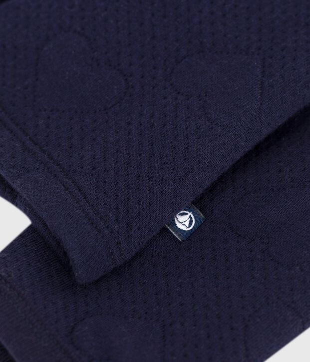 Cardigan b&eacute;b&eacute; en coton &eacute;pais, motifs c&oelig;urs bleu marine