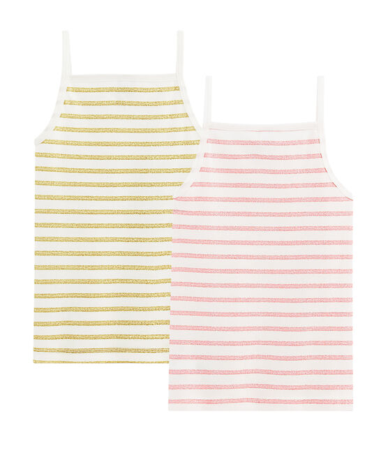Twee shirts met schouderbandjes voor meisjes variante 1