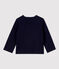 Effen vest in dikke biologische jersey voor baby's blauw SMOKING