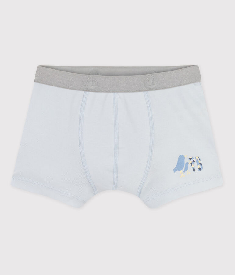 Katoenen boxershort voor jongens blauw