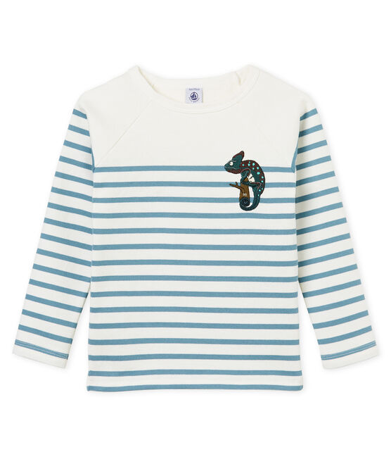 Marinetruitje voor jongens wit MARSHMALLOW/blauw FONTAINE