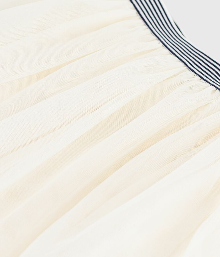 Jupe en tulle enfant unie &eacute;cru