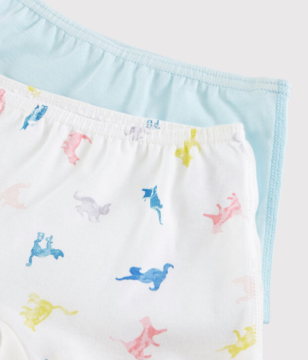 Lot de 2 shorties chats color&eacute;s petite fille multicouleur