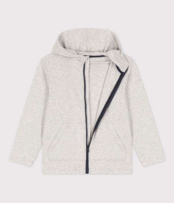 Sweatshirt zippé à capuche enfant garçon gris BELUGA CHINE