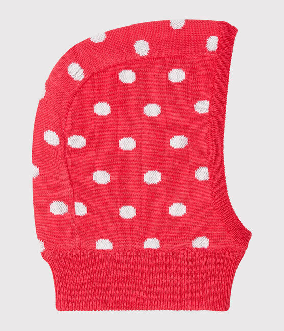 Babycapuchon rood SIGNAL/wit MARSHMALLOW