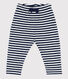 Pantalon bébé en bouclette éponge rayée