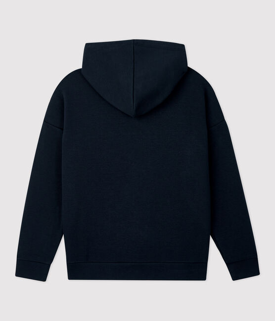 Molton jongenssweatshirt met capuchon blauw SMOKING