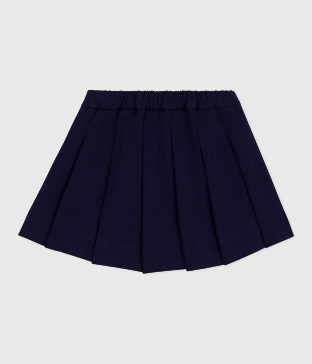 Jupe en coton enfant unie bleu marine