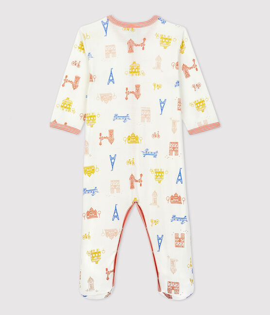 Dors-bien bébé imprimé Paris en coton blanc MARSHMALLOW/blanc MULTICO