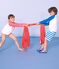 Strandshort voor jongens blauw RIYADH/wit MARSHMALLOW