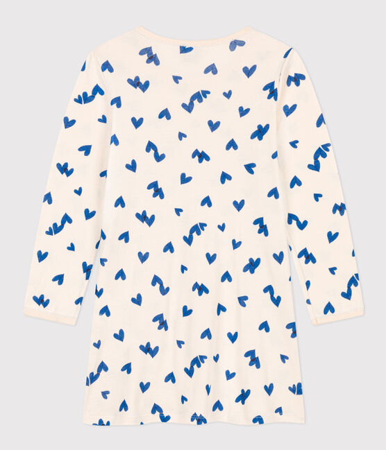 Chemise de nuit cœur petite fille en coton blanc AVALANCHE/ MULTICO