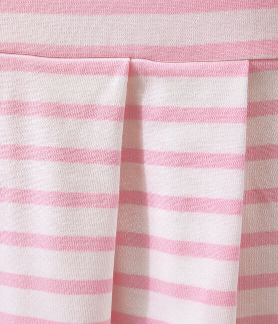 JURK MET KORTE MOUWEN wit MARSHMALLOW/roze BABYLONE