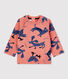 Trui in molton met dierenprint voor baby's.