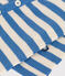 Combinaison rayée en tricot de laine et coton bébé bleu BEACH/ AVALANCHE