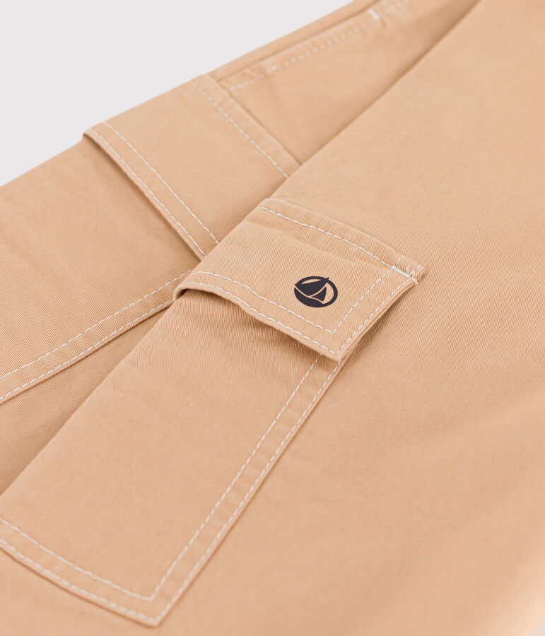 Cargobroek voor meisjes / jongens beige TRENCH
