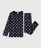 Pyjama met sterren van tubic voor kleine meisjes en jongens blauw SMOKING/wit MARSHMALLOW