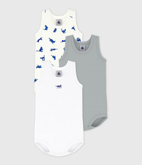 Set van katoenen body's zonder mouwen met kattenprint variante 1