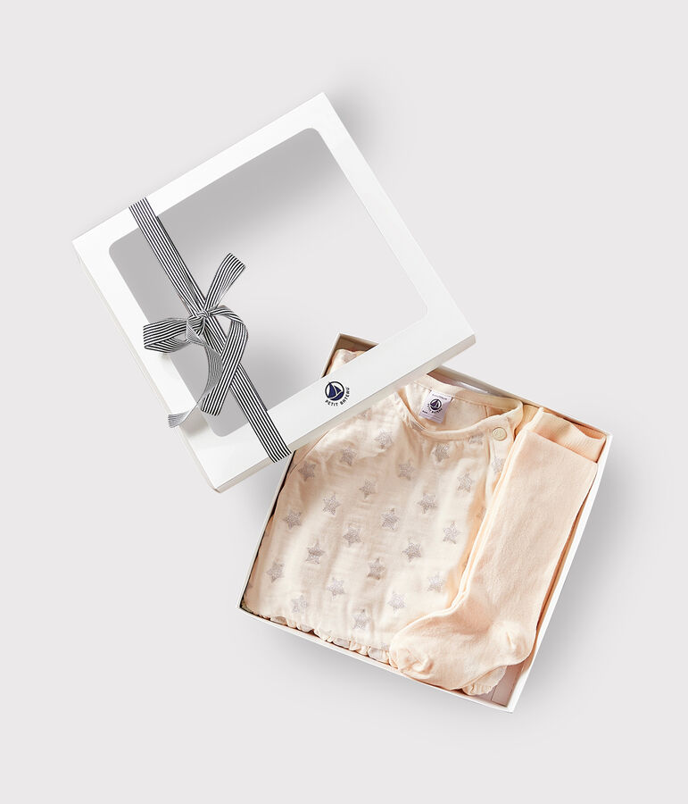 Geschenkdoos met jurk met hartjes en panty's voor meisjes multicouleur