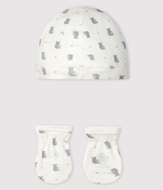 Set met muts en wanten van gebreide stof voor baby's variante 2