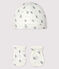 Set met muts en wanten van gebreide stof voor baby's variante 2