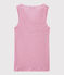 Linnen damestop met iriserend effect roze BABYLONE/grijs ARGENT
