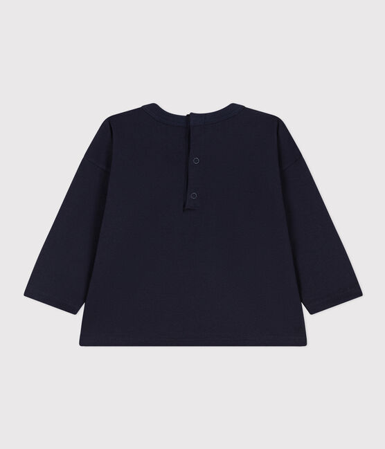 T-shirt met lange mouwen in jersey voor baby's blauw SMOKING