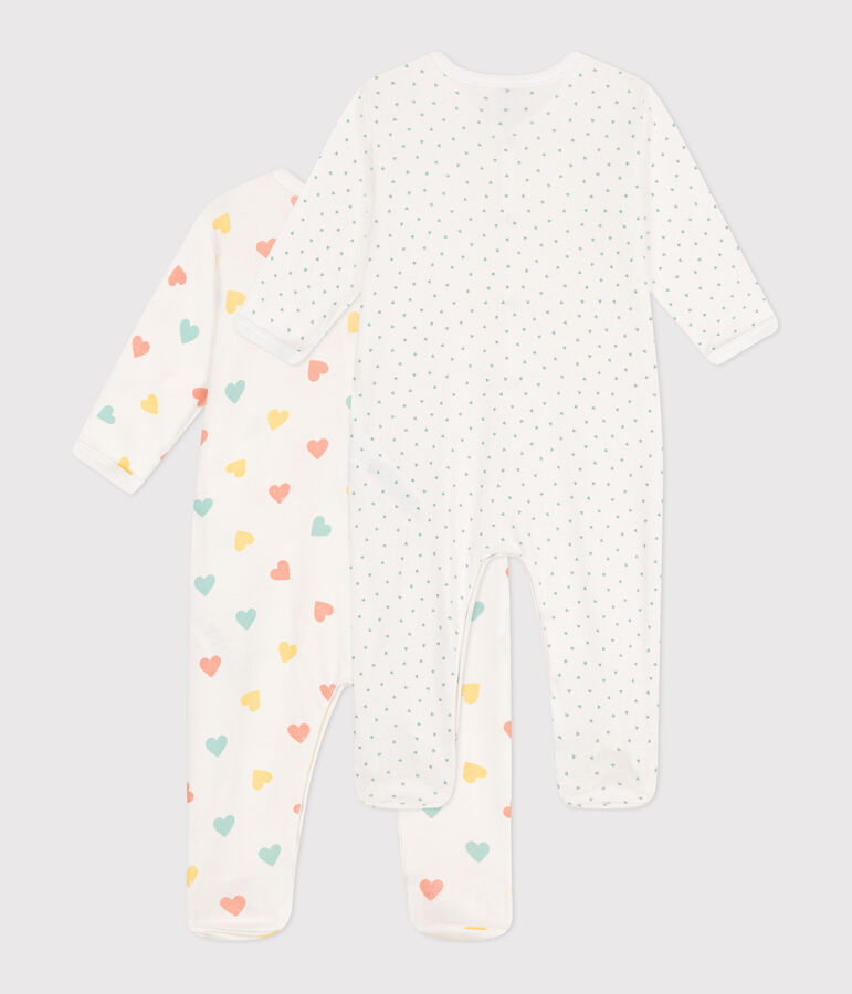 Lot de 2 pyjamas b&eacute;b&eacute; en coton imprim&eacute; multicouleur