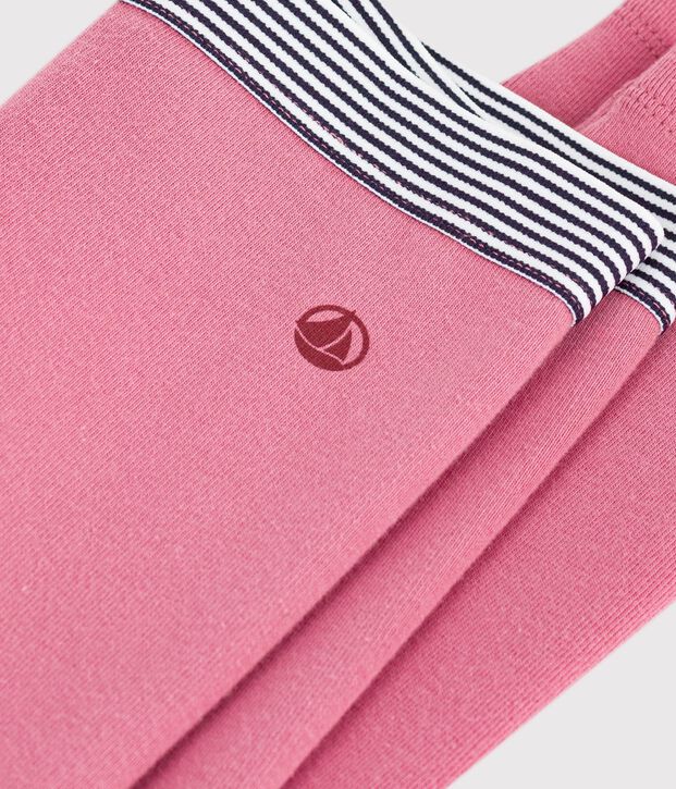 Effen katoenen legging voor kinderen roze