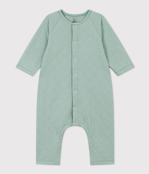 Combinaison longue en tubique matelass&eacute; b&eacute;b&eacute; vert