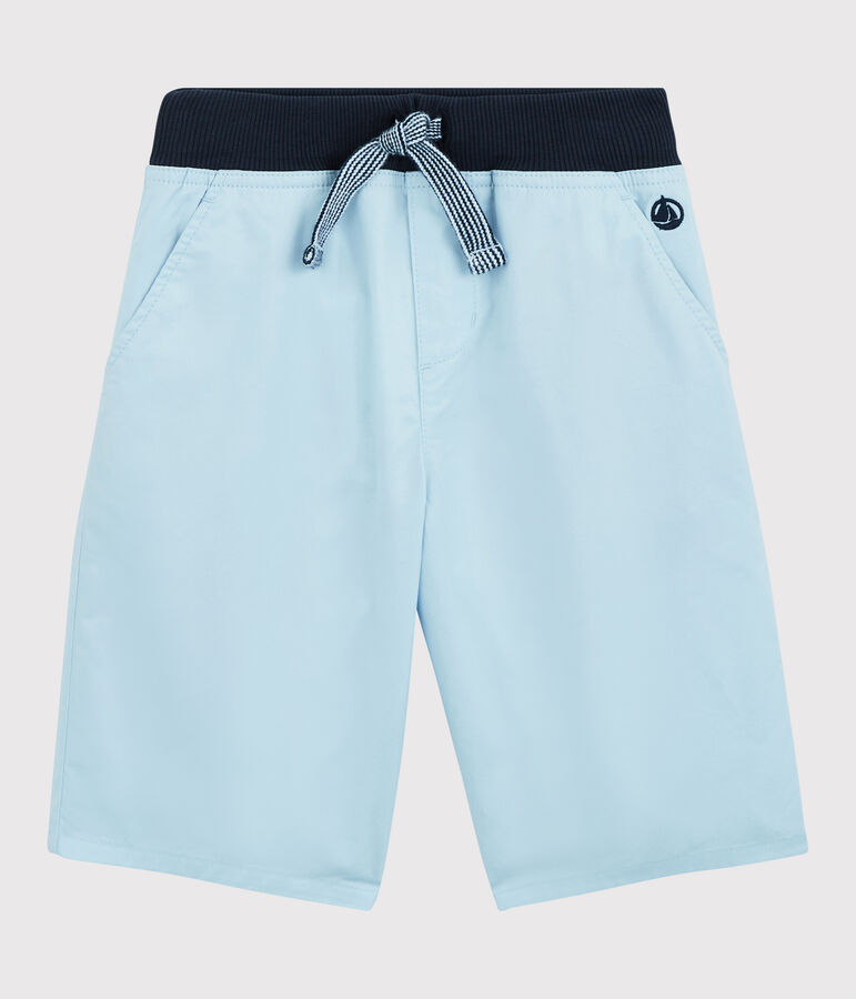 Bermuda en serge de coton enfant gar&ccedil;on bleu