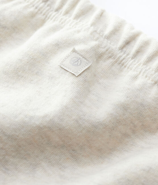 Gechineerd grijze broek van biologische katoenjersey beige MONTELIMAR CHINE