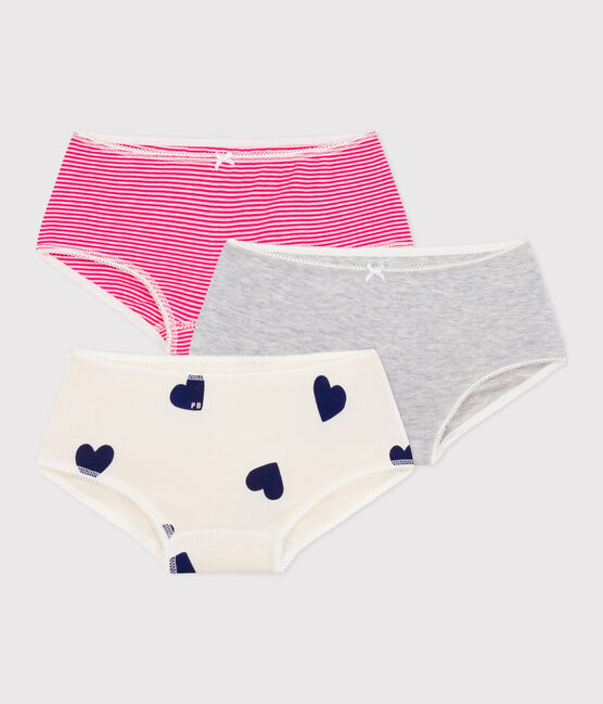 Lot de shorties enfant en coton imprimé cœurs variante 1