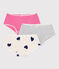 Lot de shorties enfant en coton imprimé cœurs variante 1