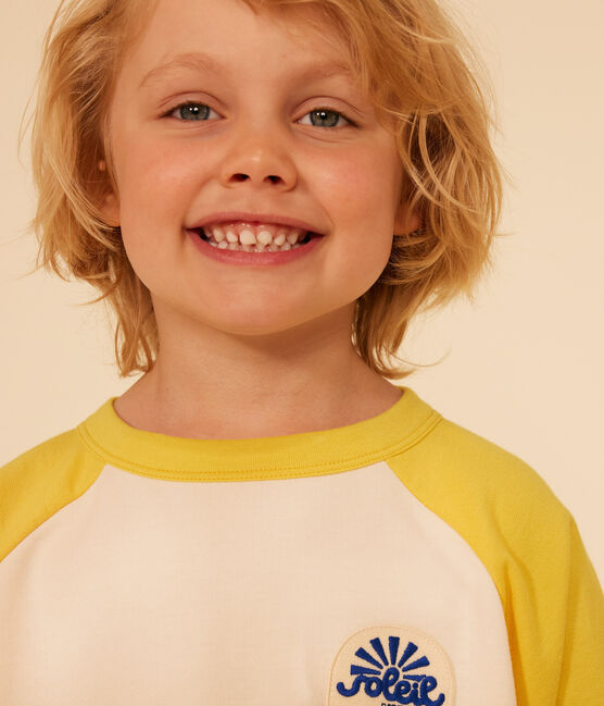 Sweatshirt in lichte fleece voor kinderen geel AVALANCHE/ NECTAR