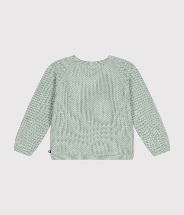 Cardigan voor meisjes in katoen groen