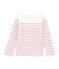 Tee-shirt fille manche longue blanc MARSHMALLOW/rose BABYLONE