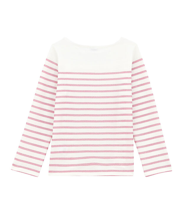 T-shirt voor meisjes wit/roze